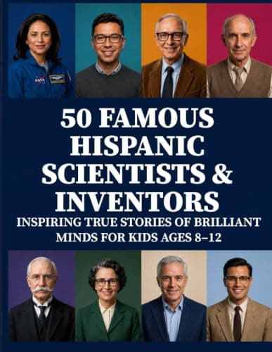 Cover of 50 Famous Hispanic Scientists & Inventors: Inspiring True Stories of Brilliant Minds for Kids Ages 8–12