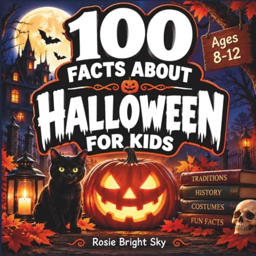 Cover of 100 Facts About Halloween for Kids: Amazing, Spooky & Surprising Facts About Halloween, Its History, Traditions & More!